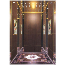 Wooden organic crystal mirror stainless steel  lighting passenger elevator cabin lift